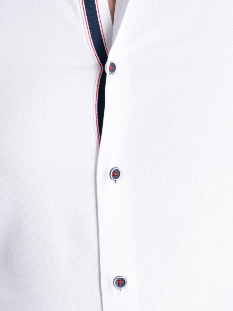 Camicia uomo bianca armaturata collo button down