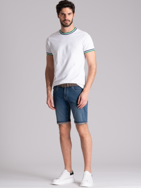 Bermuda uomo in denim light lavaggio medio