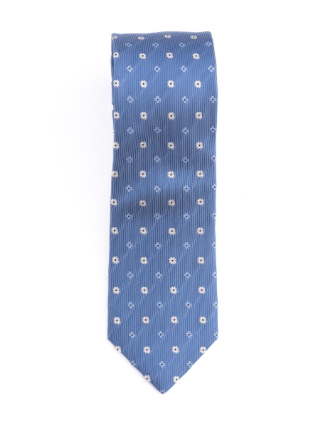 Cravatta uomo in seta operata fantasia fiore