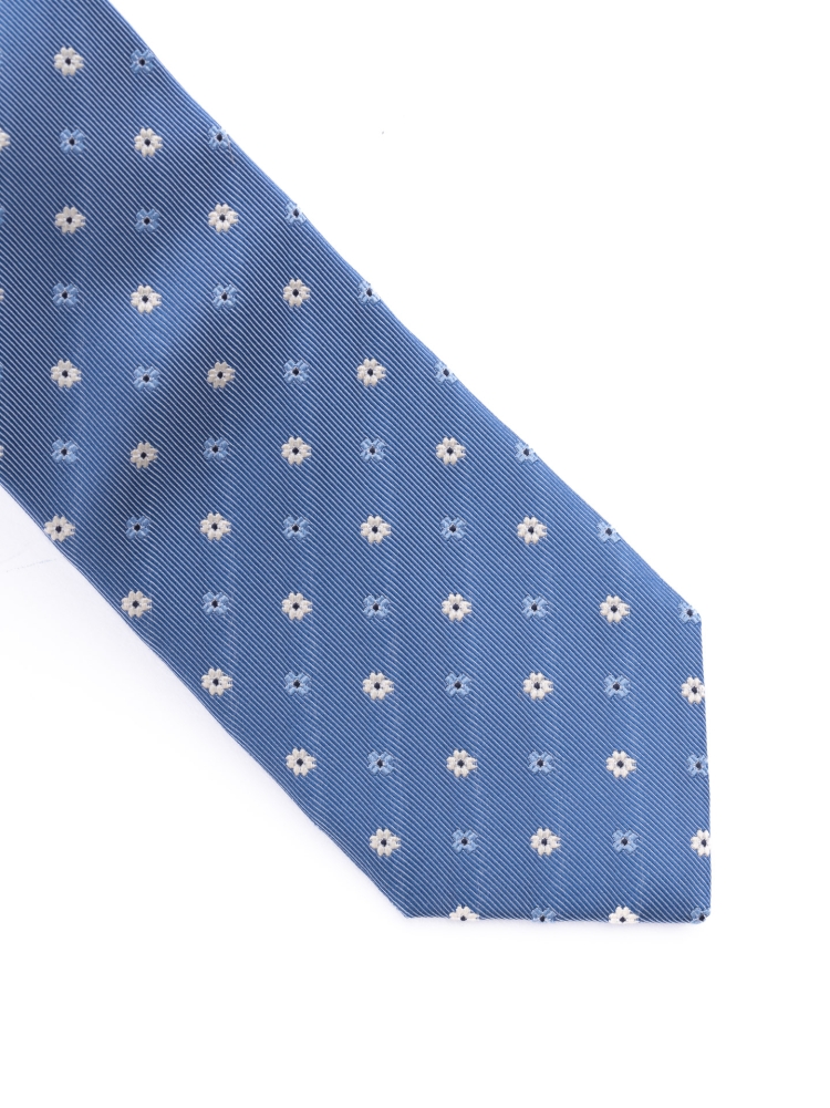 Cravatta uomo in seta operata fantasia fiore