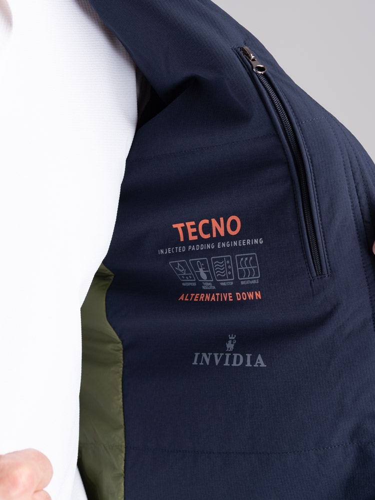 Giubbino uomo sportivo con imbottitura e cappuccio