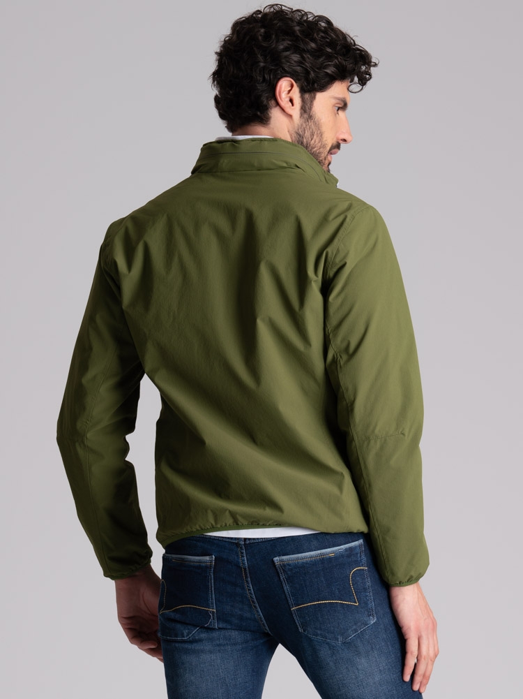 Giubbino uomo sportivo con imbottitura e cappuccio