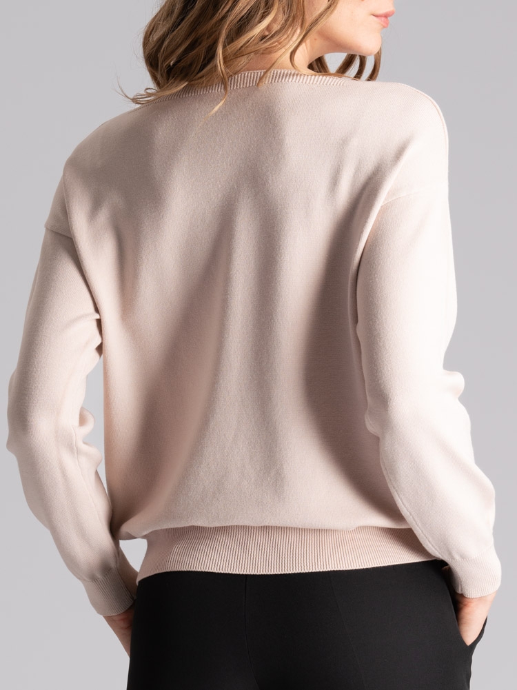 Maglia donna con scollo a barchetta in viscosa