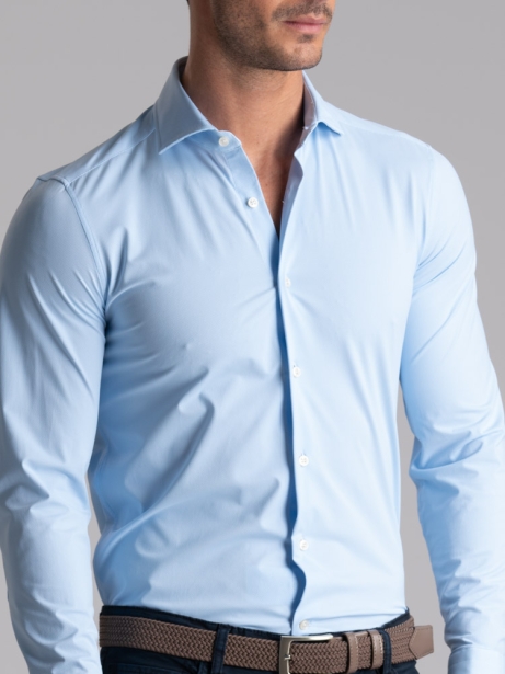 Camicia uomo TECNO micro armatura collo semi francese 2