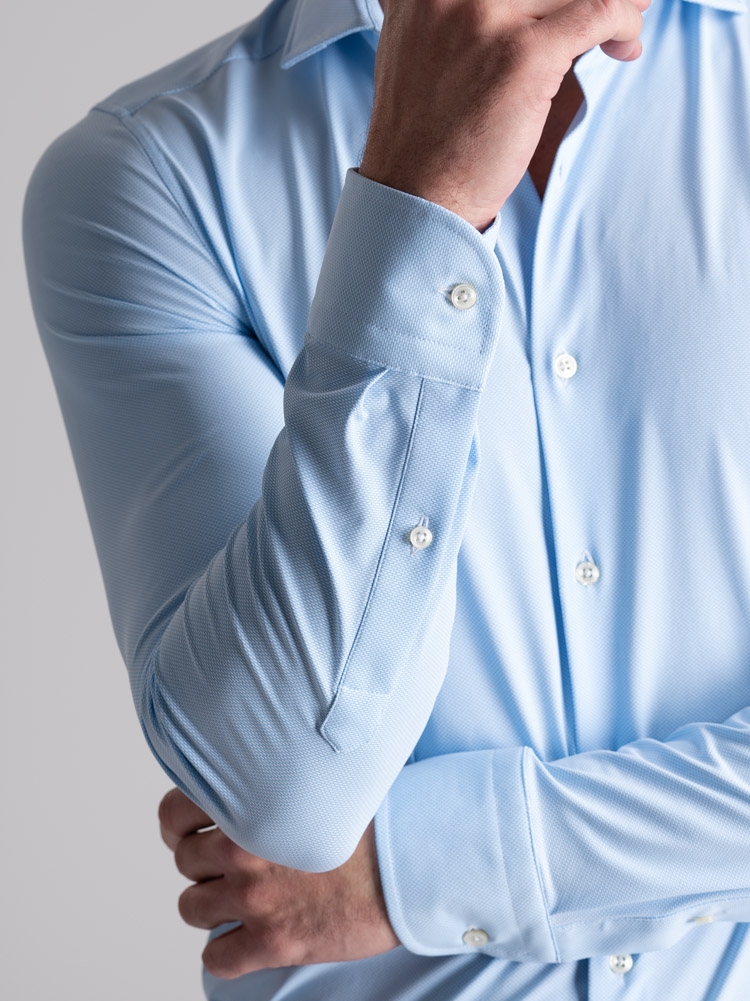 Camicia uomo TECNO micro armatura collo semi francese