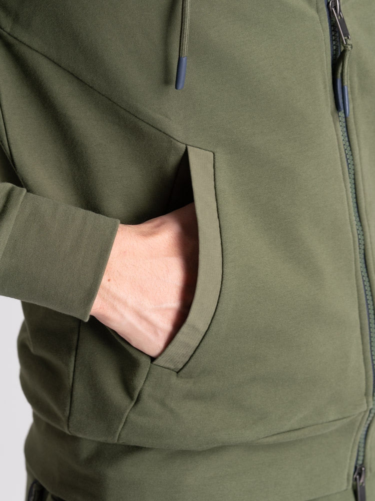 Felpa uomo TECNO full zip con cappuccio