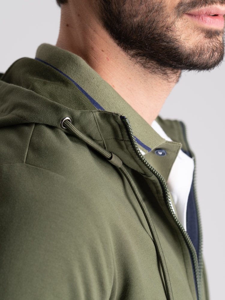 Felpa uomo TECNO full zip con cappuccio