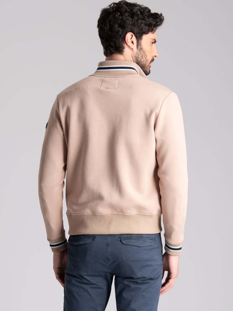 Bomber uomo in Jersey con abbottonatura e tasche