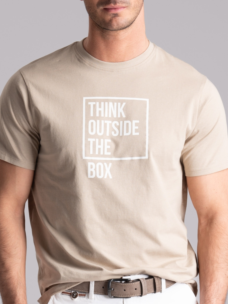 T-shirt uomo a mezza manica con scritta