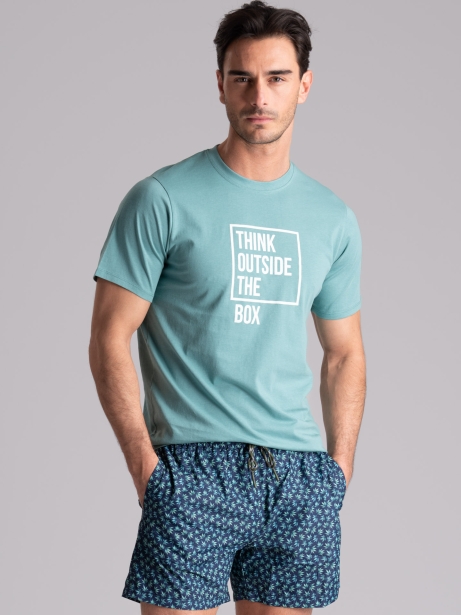 T-shirt uomo a mezza manica con scritta