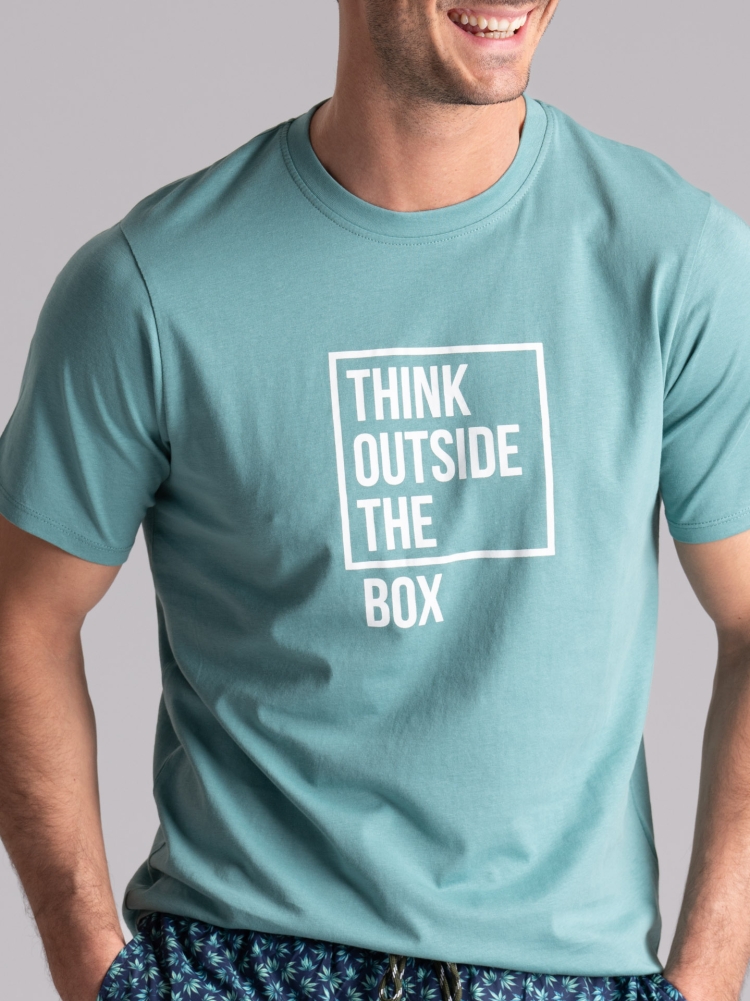 T-shirt uomo a mezza manica con scritta