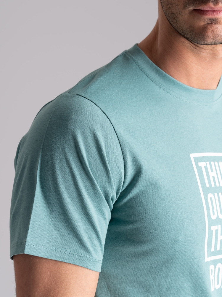 T-shirt uomo a mezza manica con scritta