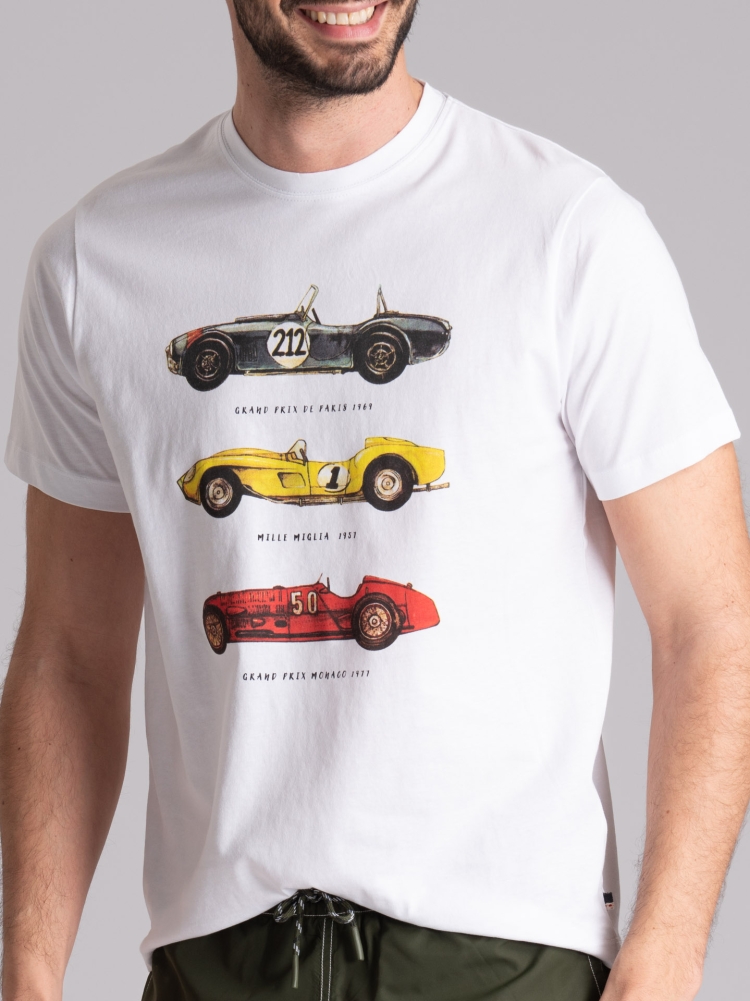 T-shirt uomo a mezza manica con stampa fantasia