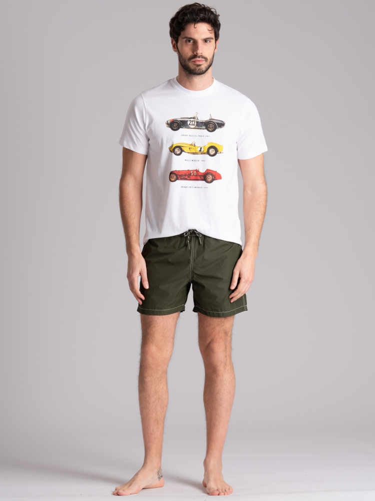 T-shirt uomo a mezza manica con stampa fantasia