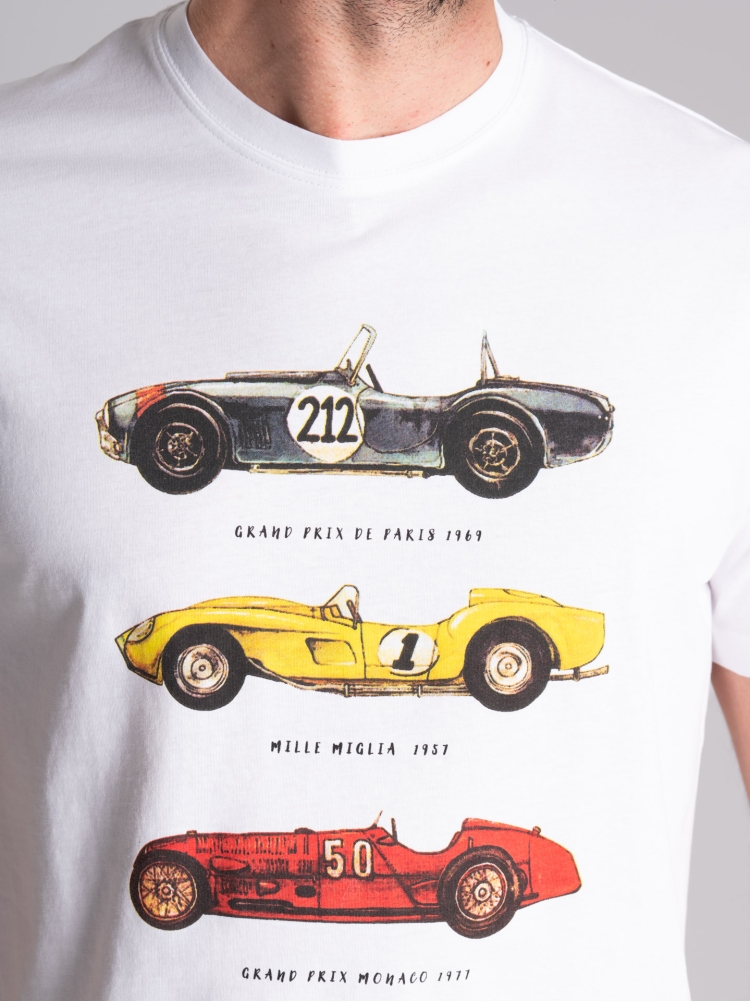 T-shirt uomo a mezza manica con stampa fantasia