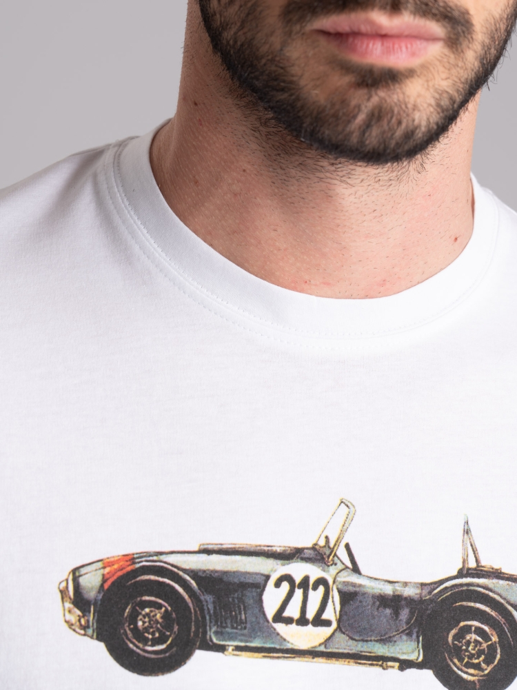 T-shirt uomo a mezza manica con stampa fantasia