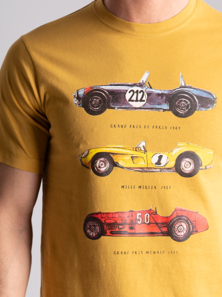 T-shirt uomo a mezza manica con stampa fantasia