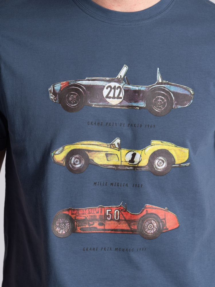 T-shirt uomo a mezza manica con stampa fantasia