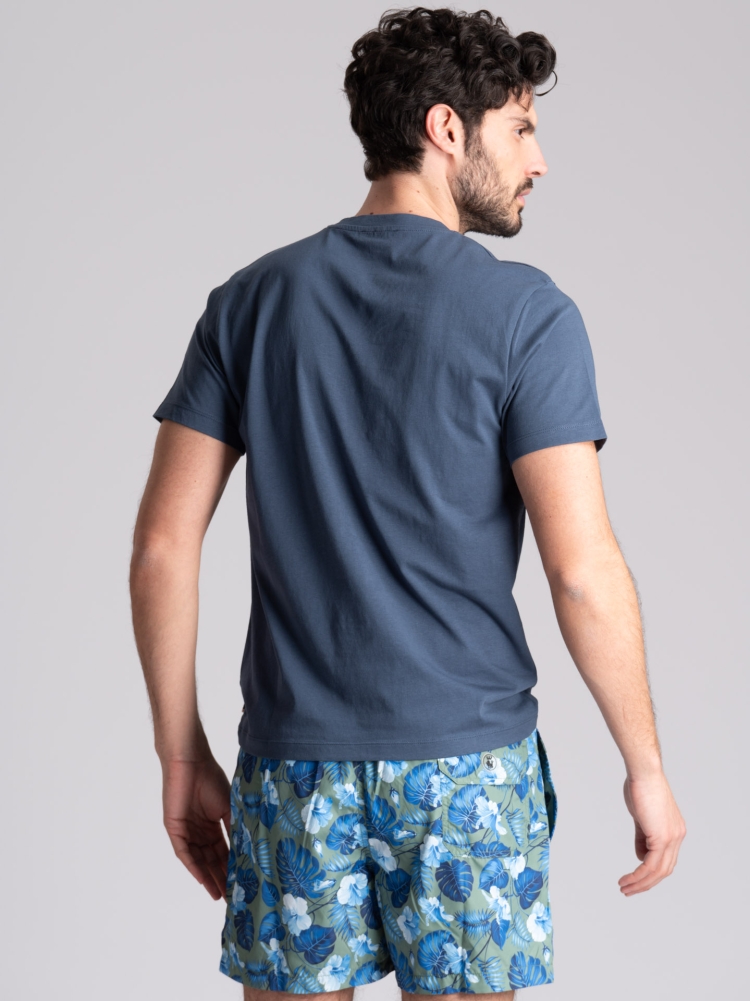 T-shirt uomo a mezza manica con stampa fantasia