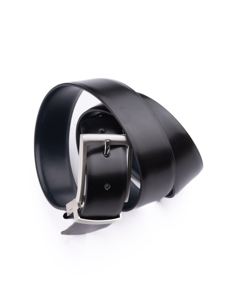 Cintura uomo in pelle spazzolata reversibile