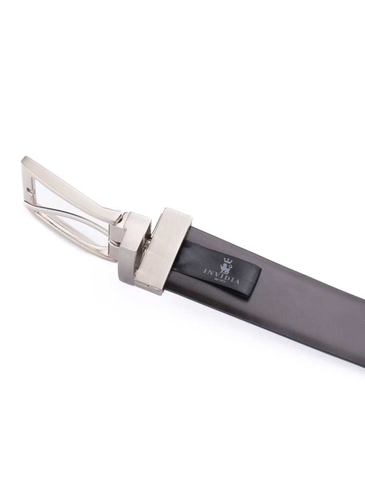 Cintura uomo in pelle spazzolata reversibile