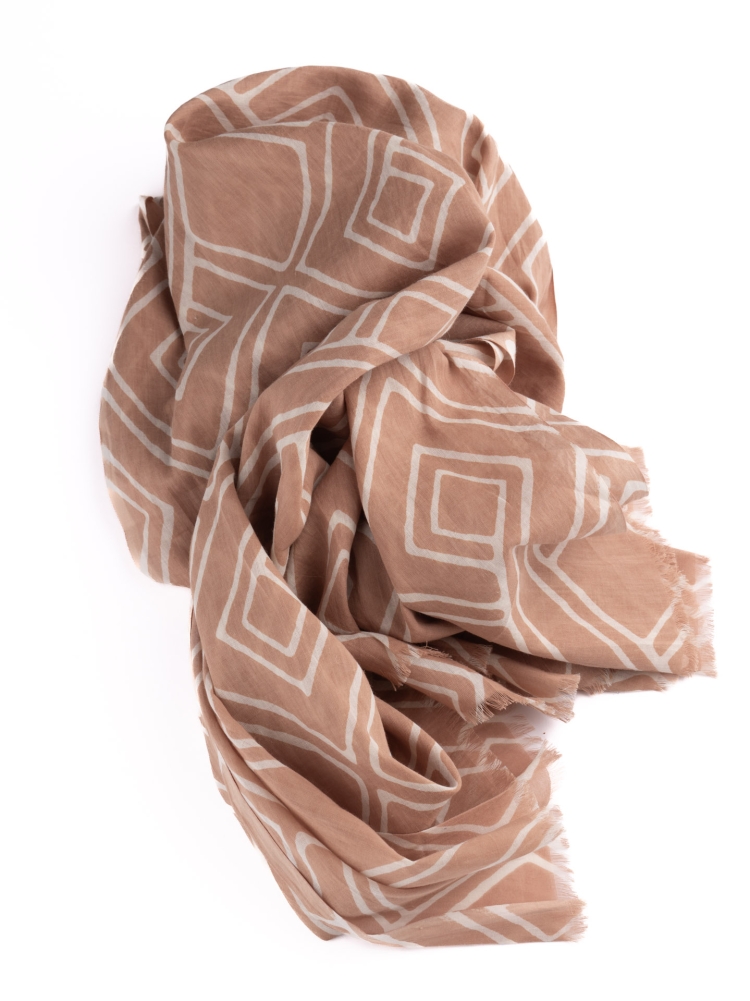 Sciarpa uomo con fantasia geometrica a rombi