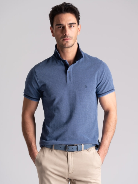 Polo uomo mezza manica tinto filo 2