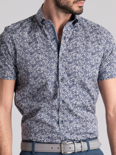 Camicia uomo tropicale mezza manica collo button down 2
