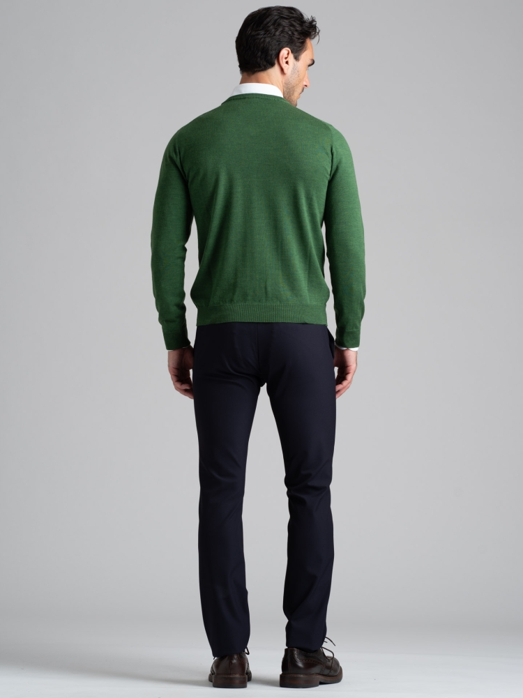 Maglia uomo lana merinos scollo a V