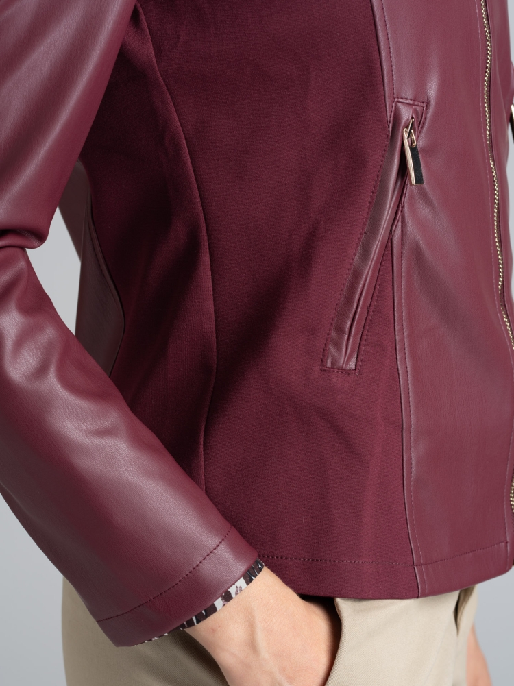 Giubbino donna in ecopelle con...