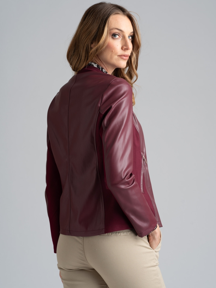 Giubbino donna in ecopelle con...