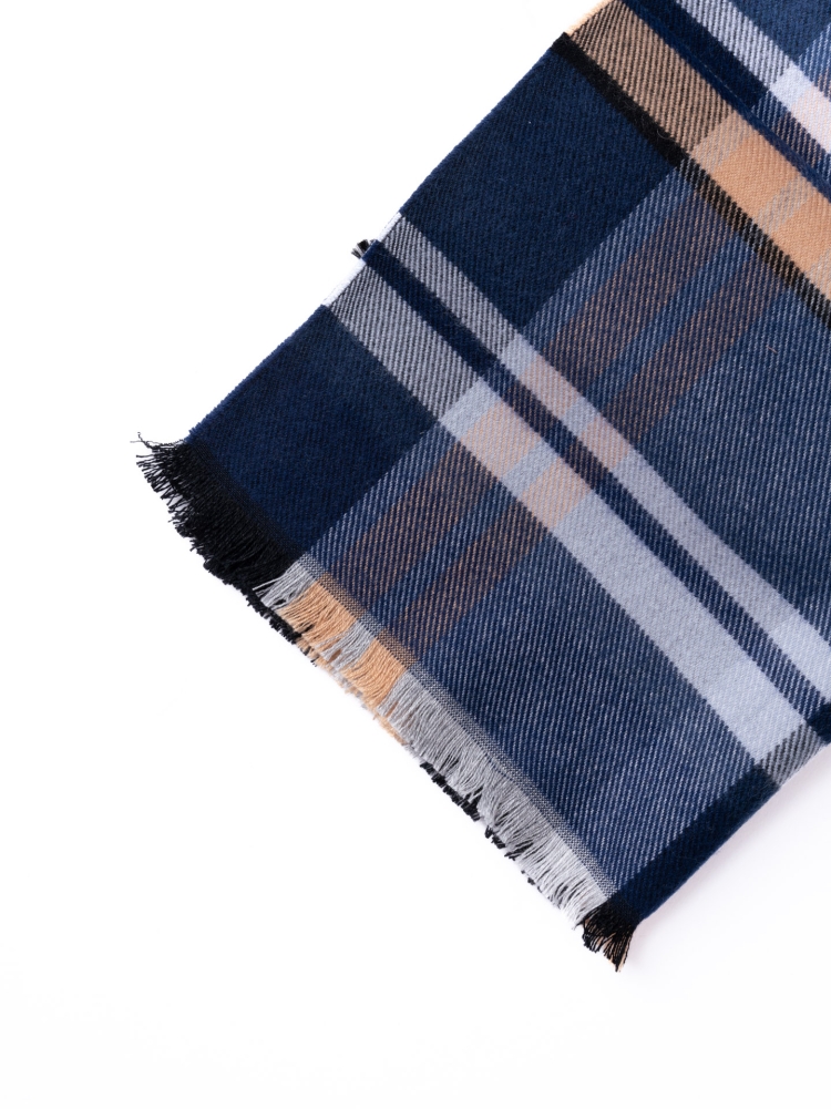 Sciarpa uomo in tessuto diagonale con...