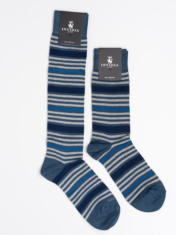 Calza uomo fantasia riga spaziata