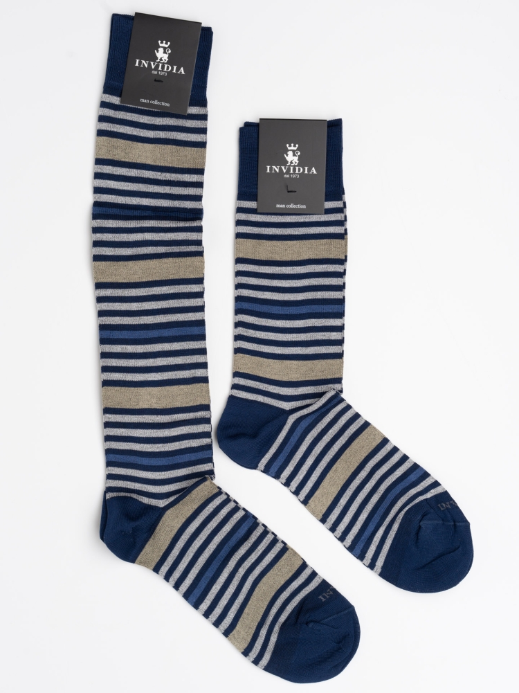 Calza uomo fantasia riga spaziata