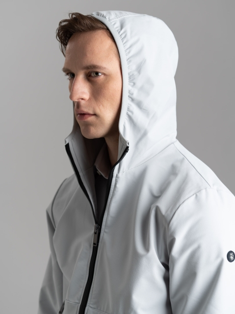 Giubbino uomo TECNO full zip con fodera in jersey e cappuccio 2