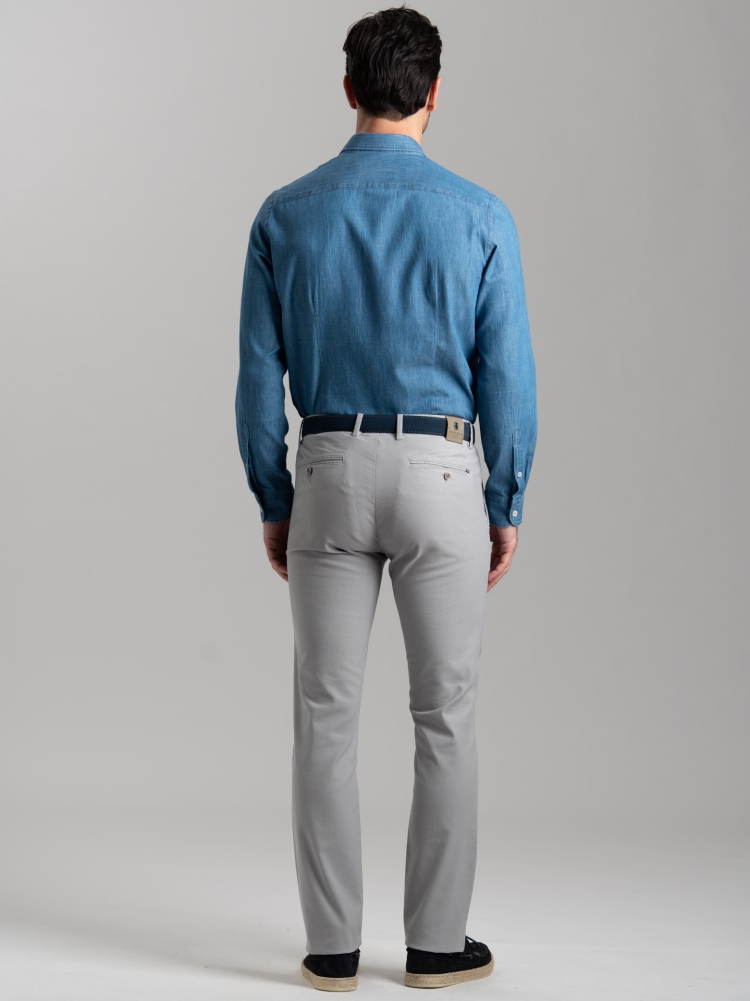 Pantalone uomo chino spina di pesce tasca America