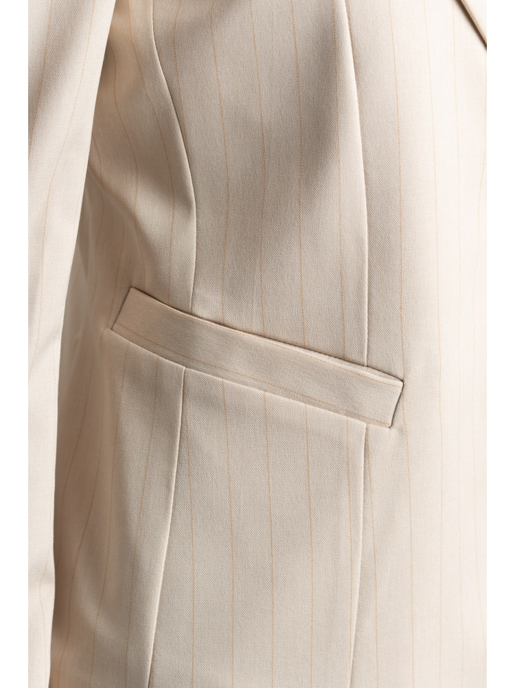 Giacca donna gessata sciancrata a un bottone