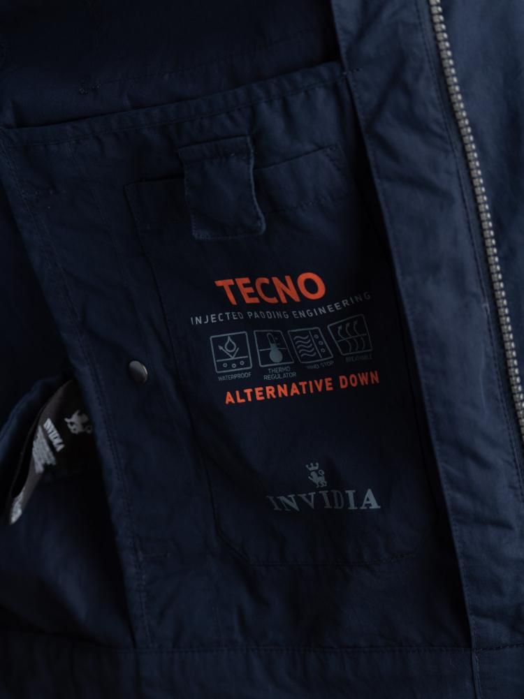 Giubbino uomo in nylon con tasche applicate