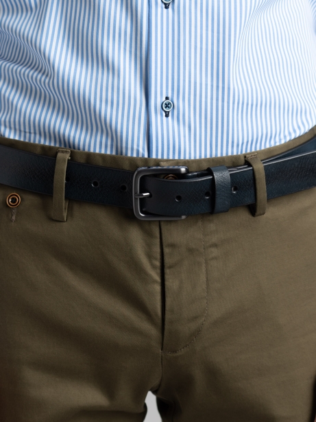 Cintura uomo in pelle liscia effetto vintage 2