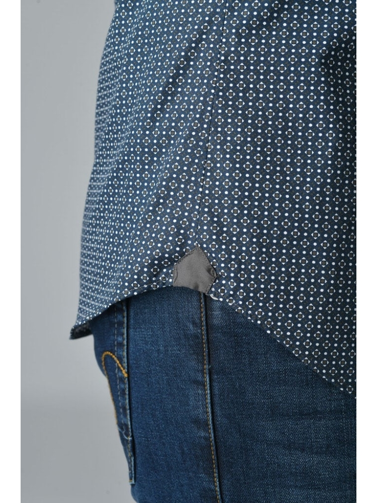 Camicia uomo fantasia in cotone popeline