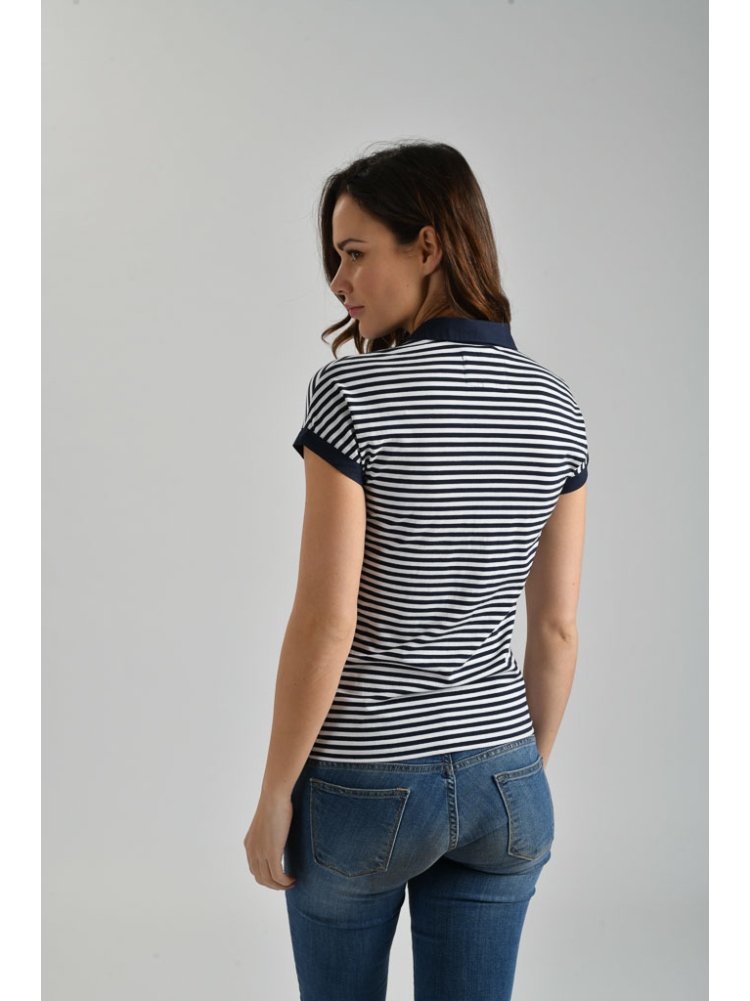 Polo donna rigata