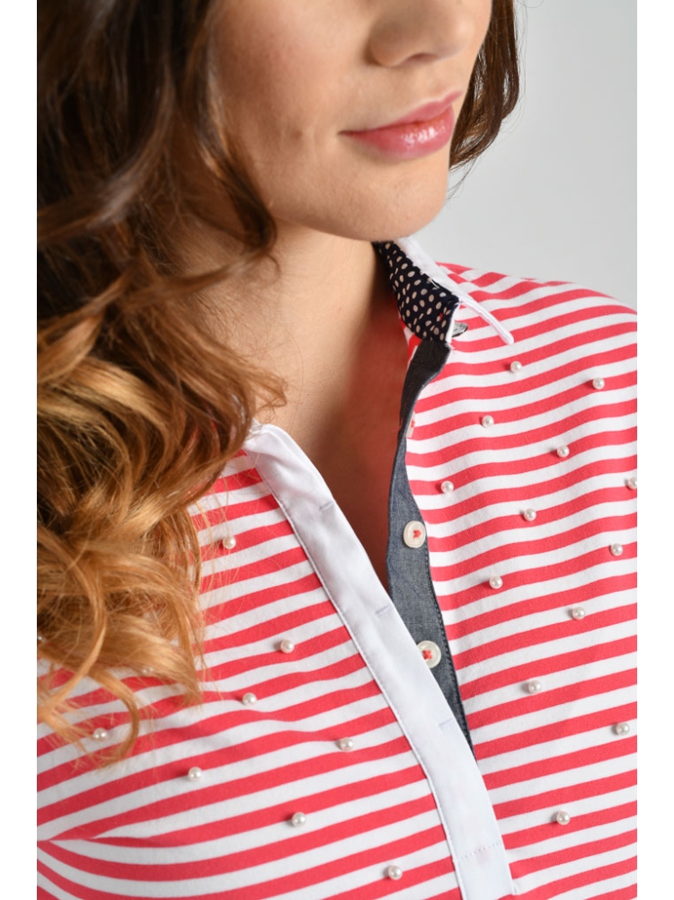 Polo donna rigata
