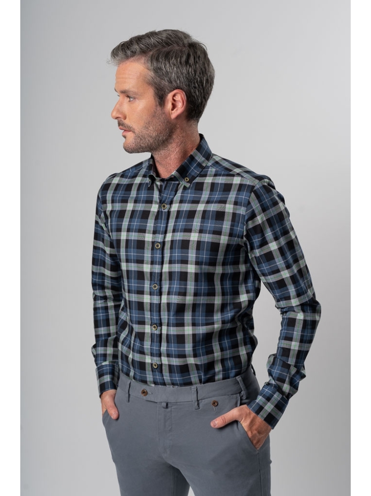 Camicia uomo twill madras