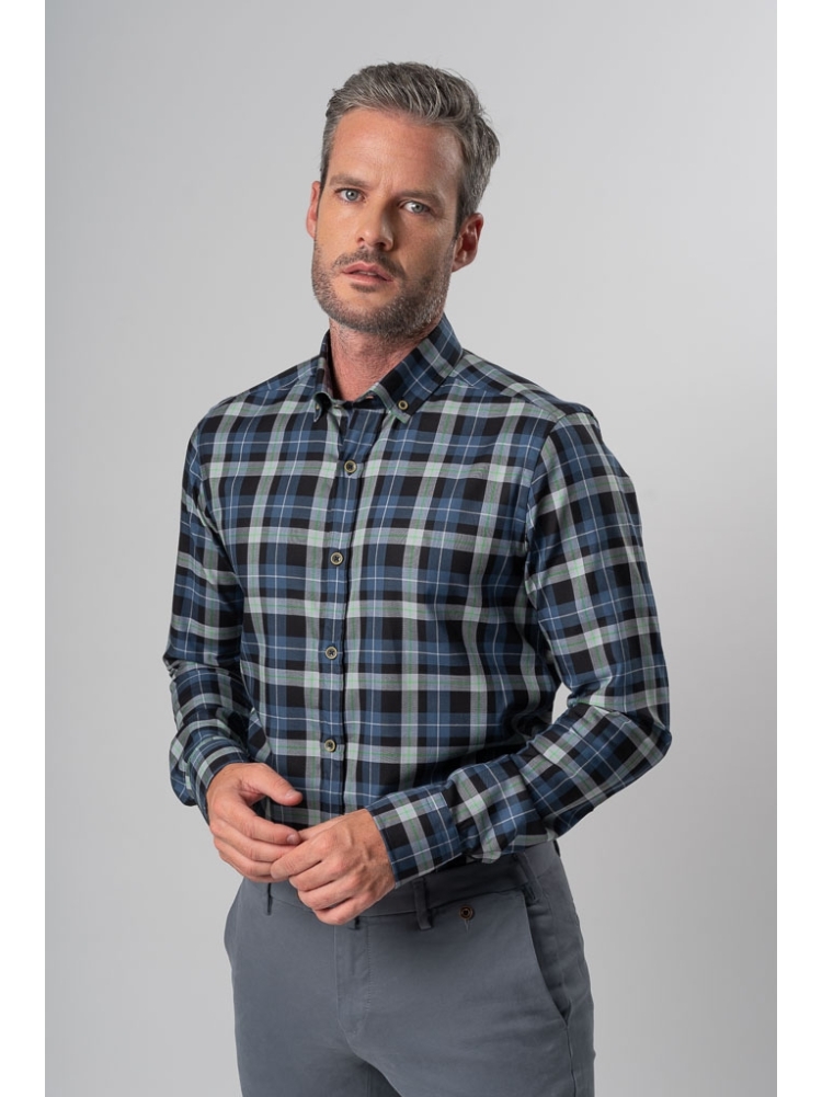 Camicia uomo twill madras