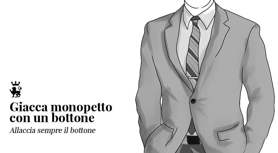 Giacca monopetto con 1 bottone
