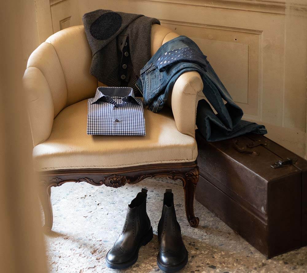 Scarpe blu eleganti uomo